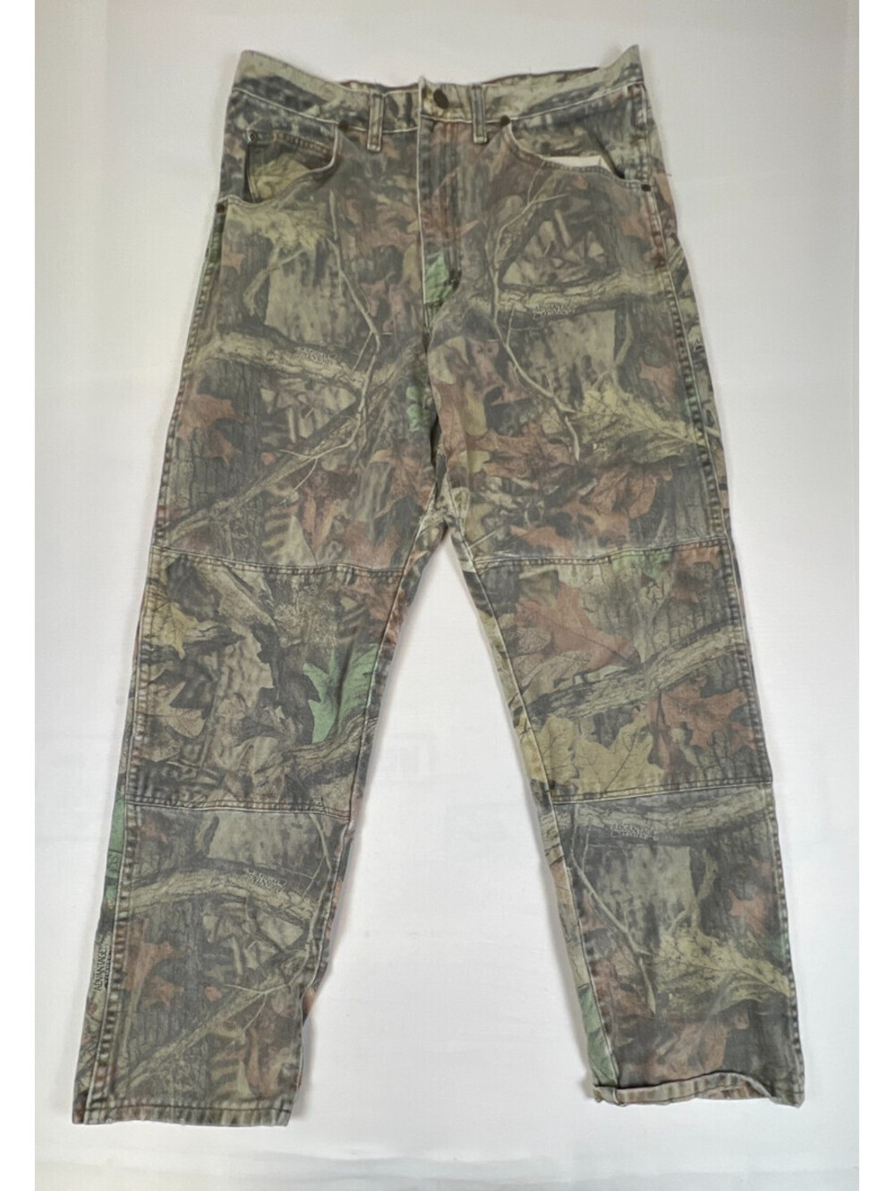 Vintage Wrangler Advantage Camo Work Jeans Made In USA Double Knee 34x32